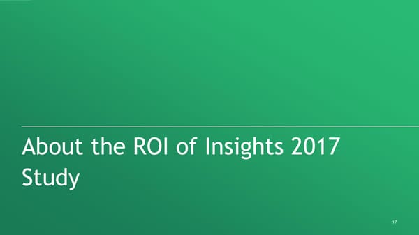 ROI of Insights | Report - Page 18