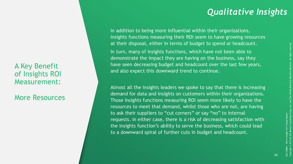 ROI of Insights | Report - Page 29