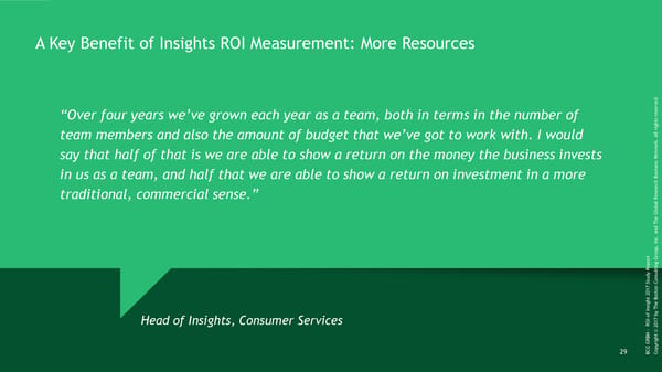 ROI of Insights | Report - Page 30
