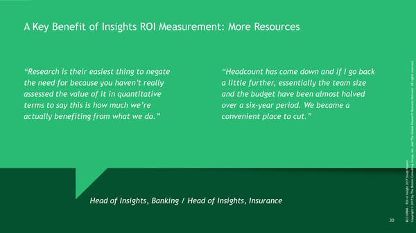 ROI of Insights | Report - Page 31