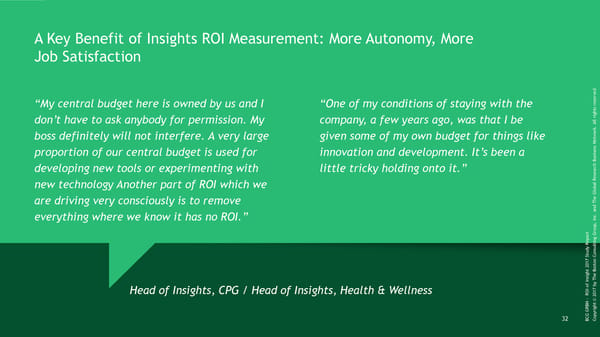 ROI of Insights | Report - Page 33