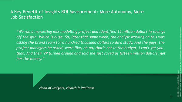 ROI of Insights | Report - Page 34