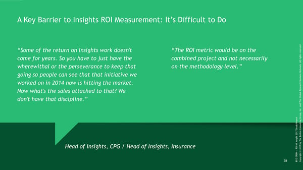 ROI of Insights | Report - Page 39