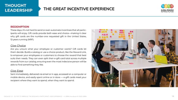 ENGAGE 2 0 - 30 tips to improve the research participant user experience - A GRBN Handbook 2020 04 - ol - Page 18