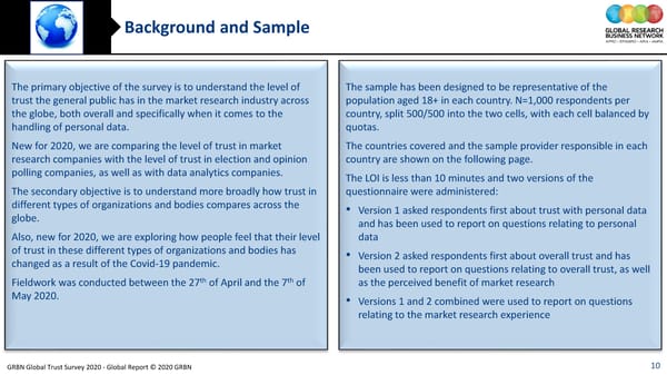 GRBN Global Trust Survey 2020 - Global Report © 2020 GRBN - Page 10