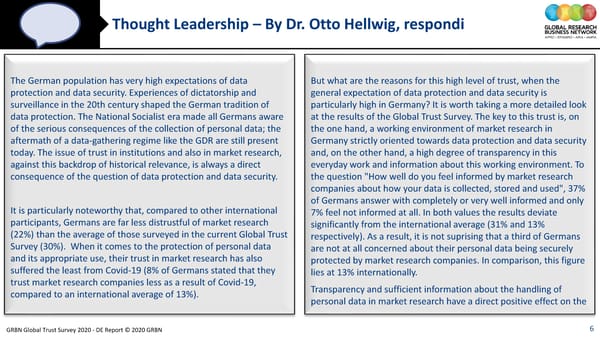 GRBN Global Trust Survey 2020 - DE Report © 2020 GRBN - Page 6