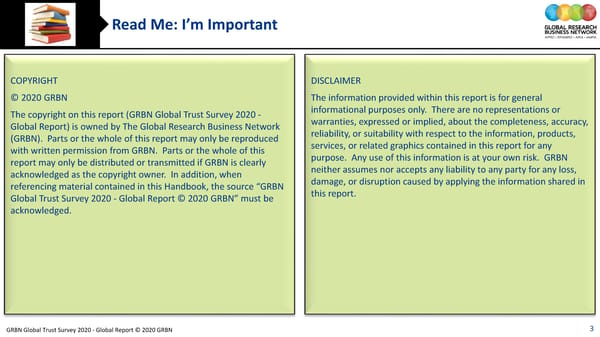 GRBN Global Trust Survey 2020 - Global Report © 2020 GRBN - Page 3